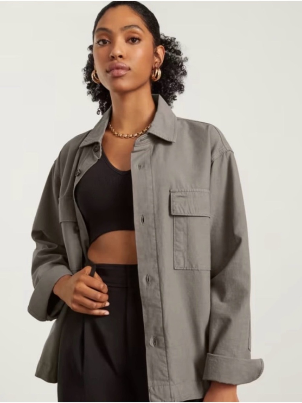 Everlane Chore Jacket XS Clay green brown spring shirt jacket